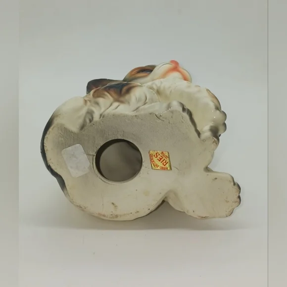 Reis Japan Vintage Porcelain Blue Eye Calico Cat Mid 20TH Century - Picture 7 of 7